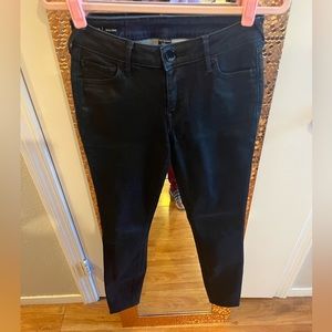 True Religion Jennie mid-rise wax coated skinny jeans.